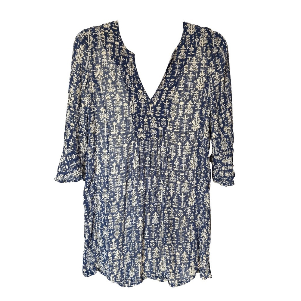 NWOT Lucky Brand Women's Boho Tunic Top with Slip Liner, Small